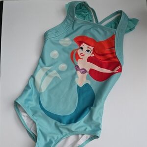 Hanna Andersson Disney Blue and Red One Piece Swimwear Ariel Design